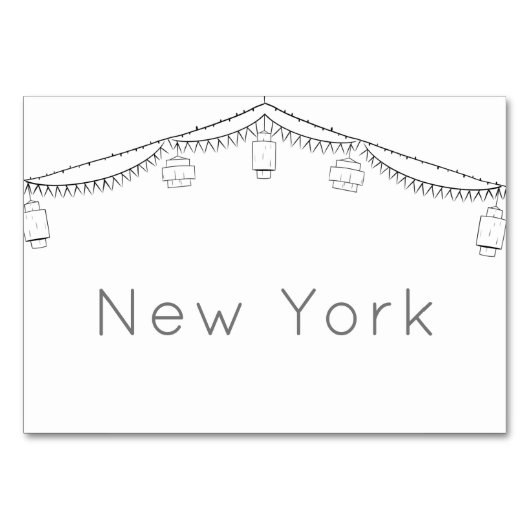 Garden Picnic Minimalistisch Black and White Weddi Tischnummer (Vorderseite)