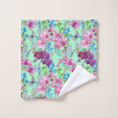 Garden Pink and Purple Orchids Badhandtuch Set (Waschlappen)