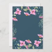 Garden Pink Blume Bachelorette Einladung (Rückseite)