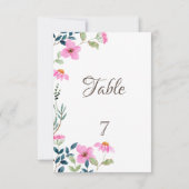 Garden Pink Blume Einladung (Rückseite)