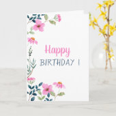 Garden Pink Blume Karte (Gelbe Blume)