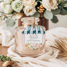 Garden Pink Floral Brautparty Round Geschenkanhänger