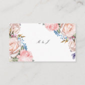Garden Pink Floral Registry Card Begleitkarte (Rückseite)