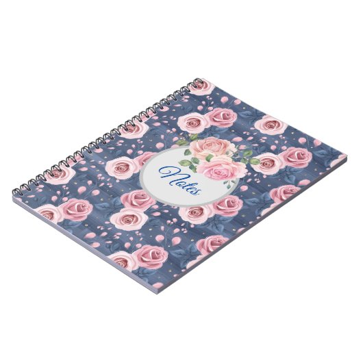 Garden Pink Roses Notizblock (Linke Seite)