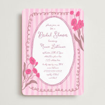 Garden Pink Whimsical Hand bemalt Brautparty