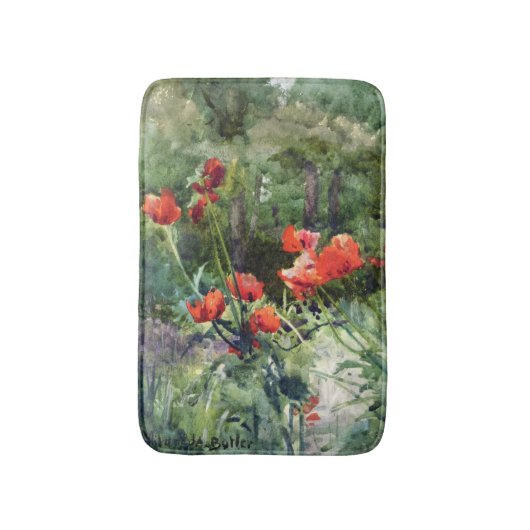 Garden Poppies (von Mildred Anne Butler) Badematte (Vorderseite Vertikal)