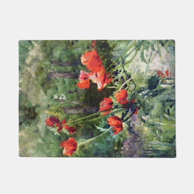 Garden Poppies (von Mildred Anne Butler) Fußmatte (Vorderseite)
