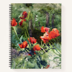 Garden Poppies (von Mildred Anne Butler) Notizblock