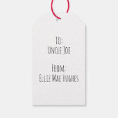 "Garden Produce Beet Puppe Custom Geschenkanhänger (Rückseite)