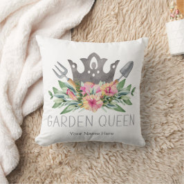 Garden Queen Boho Wasserfarbe Pflanze Gartenwerkze Kissen