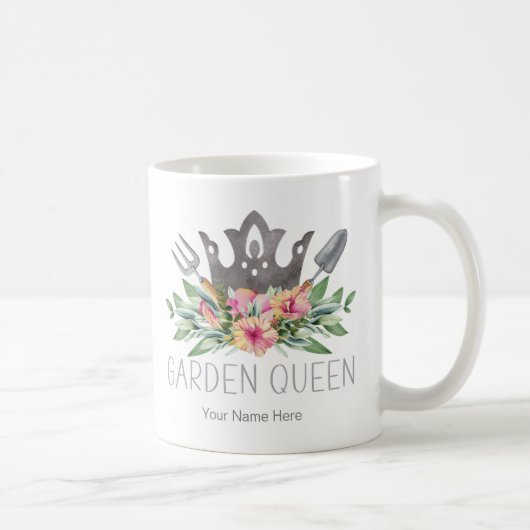 Garden Queen Boho Watercolor Gardener Tasse (Rechts)