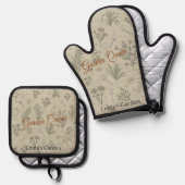 Garden Queen Personalisiert Gift Ofenhandschuh & Topflappen-Set (Vorderseite/Rückseite)