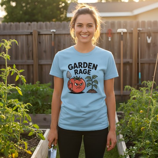 Garden Rage – Wütendes Tomatengarten-Design T-Shirt