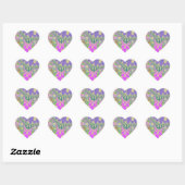 Garden Rainbow Mod Heart Stickers (Blatt)
