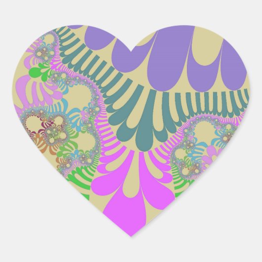 Garden Rainbow Mod Heart Stickers (Vorderseite)