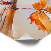 Garden Redstart in Soft Impressionist Brushstrokes Poster (Ecke)