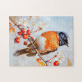 Garden Redstart in Soft Impressionist Brushstrokes Puzzle (Horizontal)