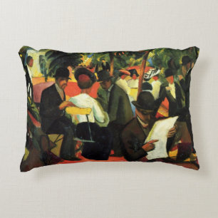 Garden Restaurant mit August Macke. Vintage Kunst Dekokissen