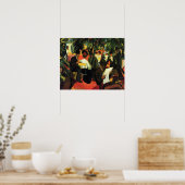 Garden Restaurant mit August Macke. Vintage Kunst Poster (Küche)