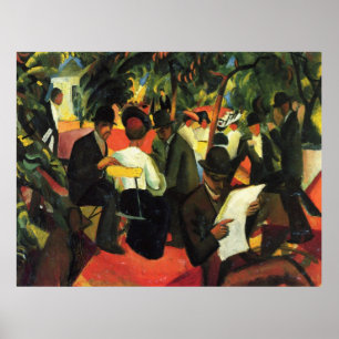 Garden Restaurant, nach August Macke Poster