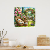 Garden Retreat Landschaft 2 Poster (Küche)