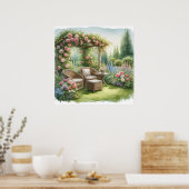 Garden Retreat Landschaft 6 Poster (Küche)