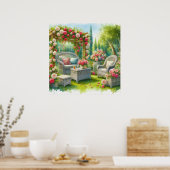 Garden Retreat Landschaft 7 Poster (Küche)