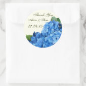 Garden Romance Hydrangea Gastgeschenk Hochzeit Lab Runder Aufkleber (Tasche)