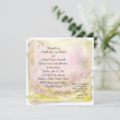 Garden Romance Platz Hochzeitsfeier Einladung (Stehend Vorderseite)