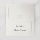 Garden Romantic Minimalist Elegant Wedding Platzkarte (Außenseite Aufgefaltet)