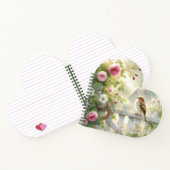 Garden Rose Bird Watercolor Scene Notizblock (Innenseite)