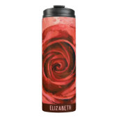 Garden Rose Black Custom Thermosbecher (Vorderseite)