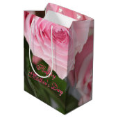 Garden Rose Blooms Mittlere Geschenktüte (Rückseite Schrägansicht)