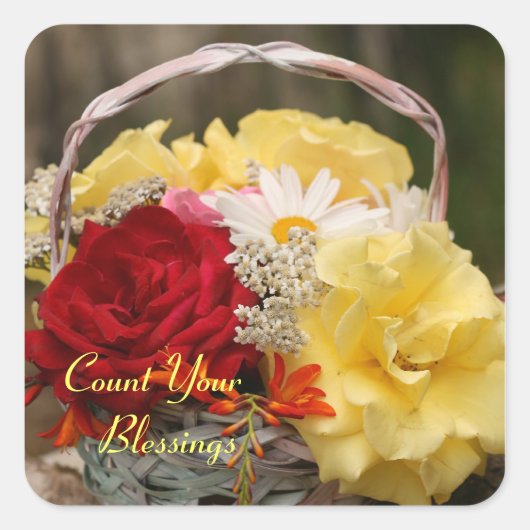 Garden Rose Bouquet Sticker (Vorderseite)