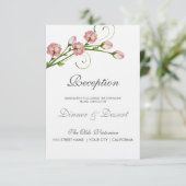 Garden Rose Empfang Card Begleitkarte (Stehend Vorderseite)