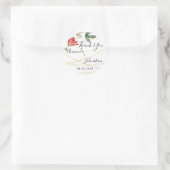 Garden Rose Gold Leaf Name Datum White Gold IV Runder Aufkleber (Tasche)