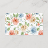 Garden Rose & Goldrahmen Hochzeitsstift QR Code UA Begleitkarte (Rückseite)