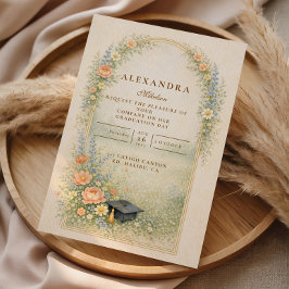 Garden Rose Graduation Celebration Einladung