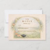 Garden Rose Graduation Celebration RSVP Karte (Vorderseite)