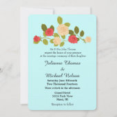 Garden Rose Hochzeit Einladung (Vorderseite)