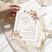 Garden Rose Kinderdusche Einladung | Boho Baby Sho