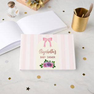 Garden Rose Pink Baby Dusche Gästebuch