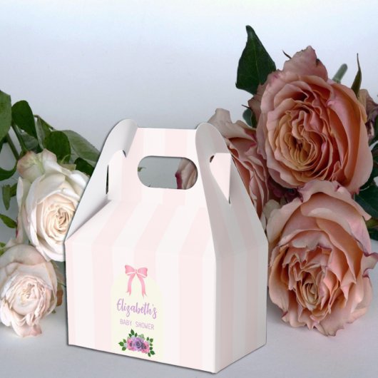 Garden Rose Pink Baby Dusche Geschenkschachtel