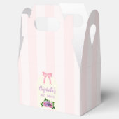 Garden Rose Pink Baby Dusche Geschenkschachtel (Geöffnet)