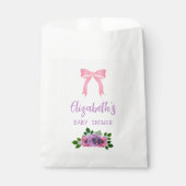 Garden Rose Pink Baby Dusche Geschenktütchen (Vorderseite)