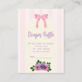 Garden Rose Pink Baby Dusche Windelwanne Raffel Begleitkarte (Vorderseite)