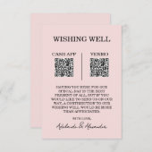 Garden Rose Pink Hochzeit wünschend gut Begleitkarte (Vorne/Hinten)