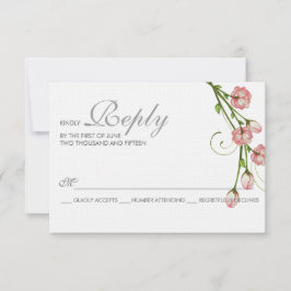 Garden Rose RSVP Karte