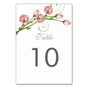 Garden Rose Tischnummer Card