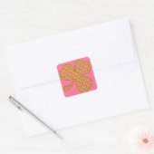 Garden Rose Zickzack Glossy Square Stickers (Umschlag)